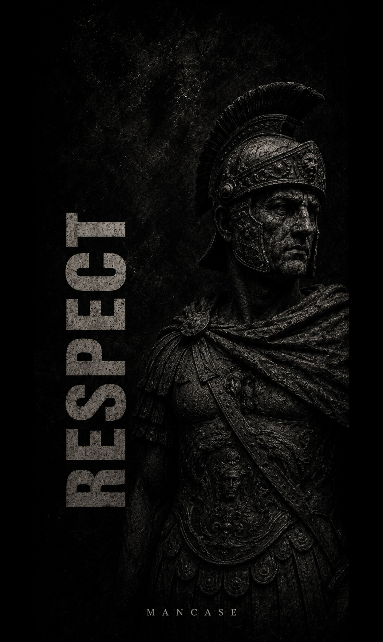 Respect statue phone case artwork